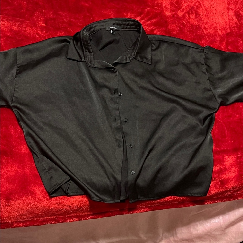 Ambiance Black Button Down Shirt